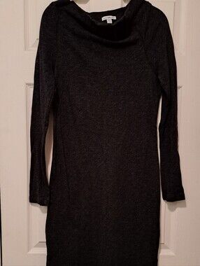 James Perse Charcoal Cowl Neck Sweater Dress - Women
